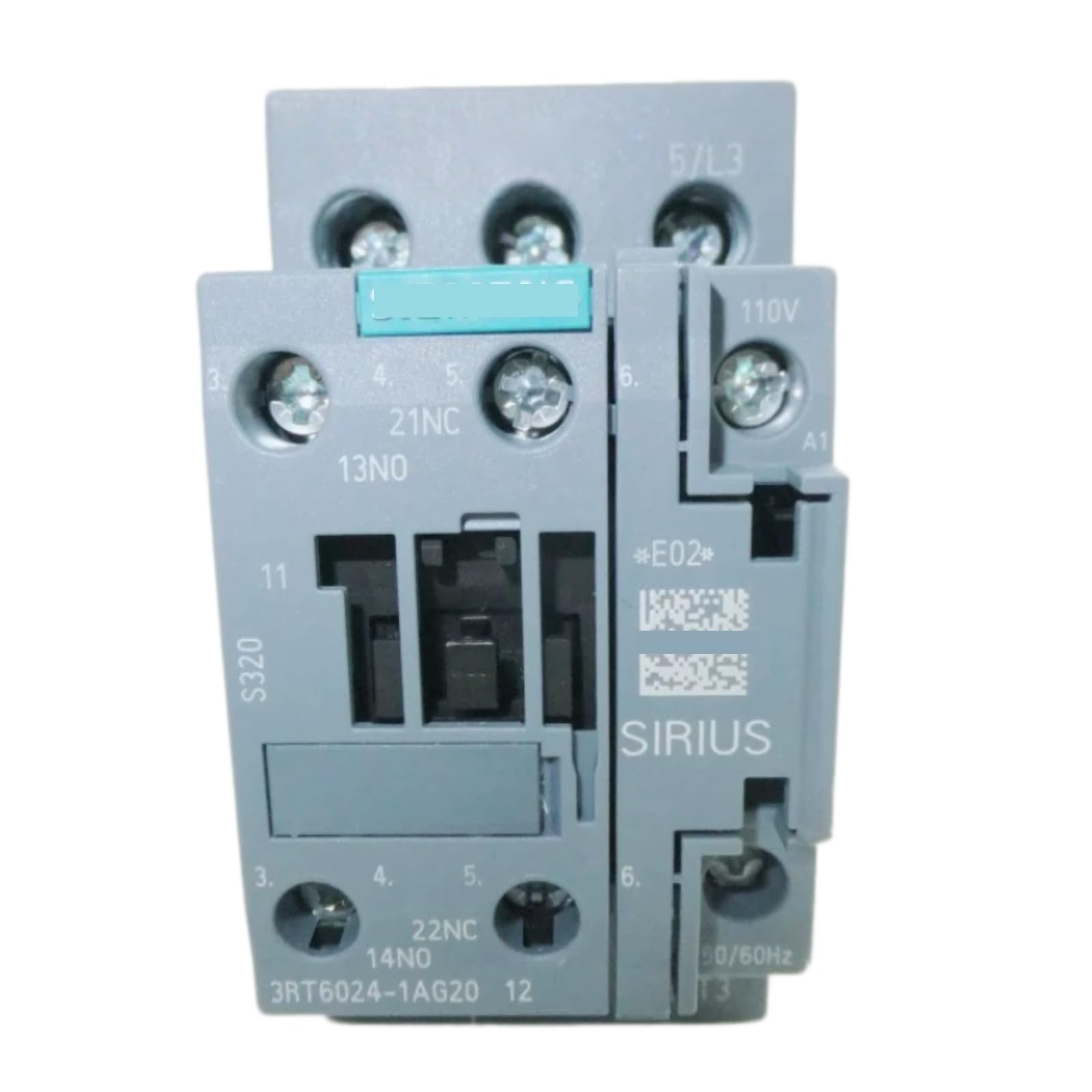 JHSLJCQS Contactors 3RT6024-1AG20 3RT60241AG20, 12A 110V DIN Rail Mount Contactor