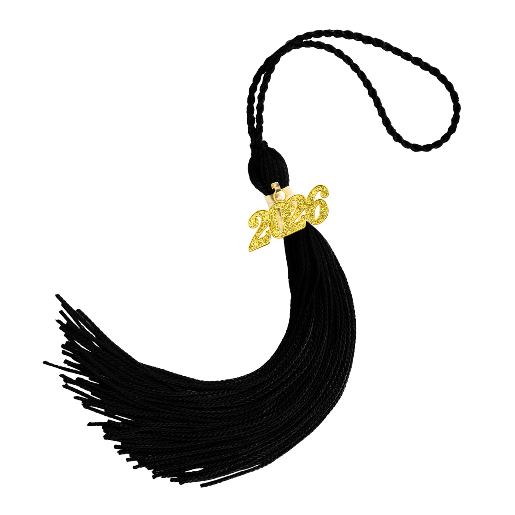2026 Tassel Graduation, Black Graduation Tassel, 2026 Graduations Cap Tassels, Gradutate Cap Tassels with 2026 Year Gold Charms for Grad Cap Hat Accessories Ceremonies Memorial Graduations Decorations
