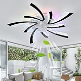 ⊱Lumière de ventilateur intelligente : peut être réglée pour s'éteindre automatiquement après 2 heures, qu'il s'agisse d'un lustre ou d'un ventilateur. Le ventilateur lumineux dispose de 6 vitesses réglables pour rendre votre vie plus confortable !