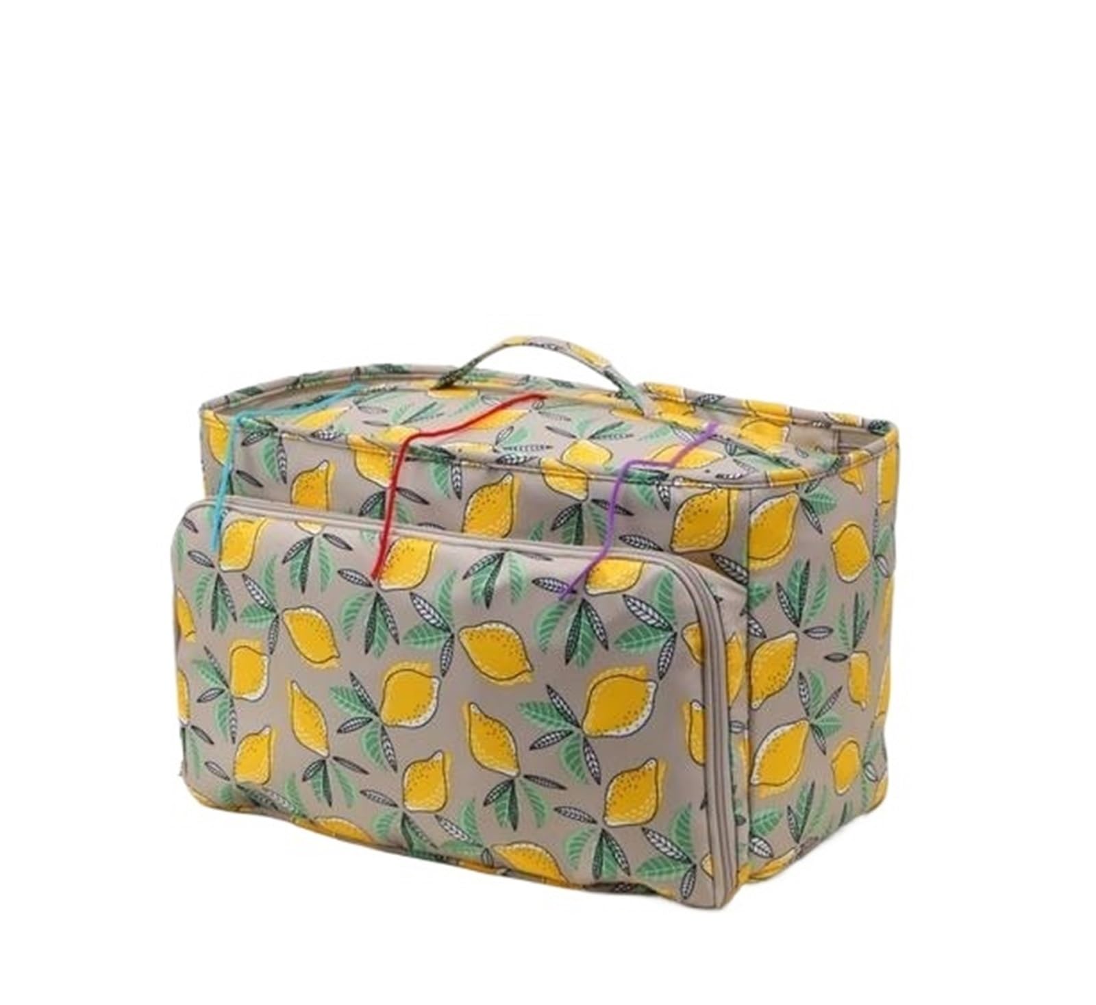 projekttasche für strickzeug Durable and Portable Yarn Storage Bag – A Craft Organizer with Compartments für Wolle und Strickzubehör(Yellow)