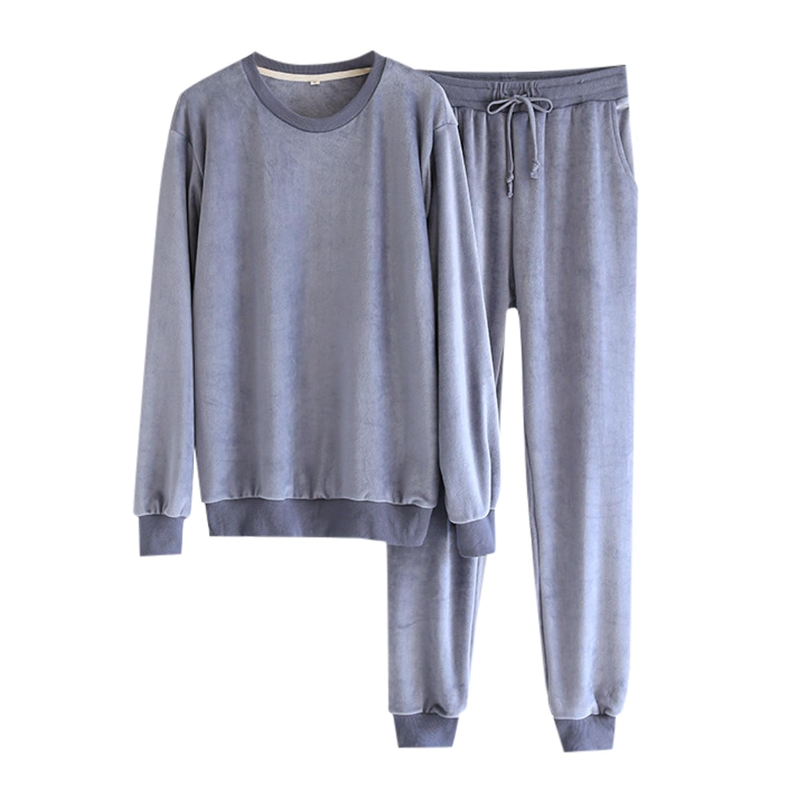 Générique Set da jogging da uomo, 2 pezzi, in cotone, con maniche lunghe, per autunno, inverno, caldo, A4