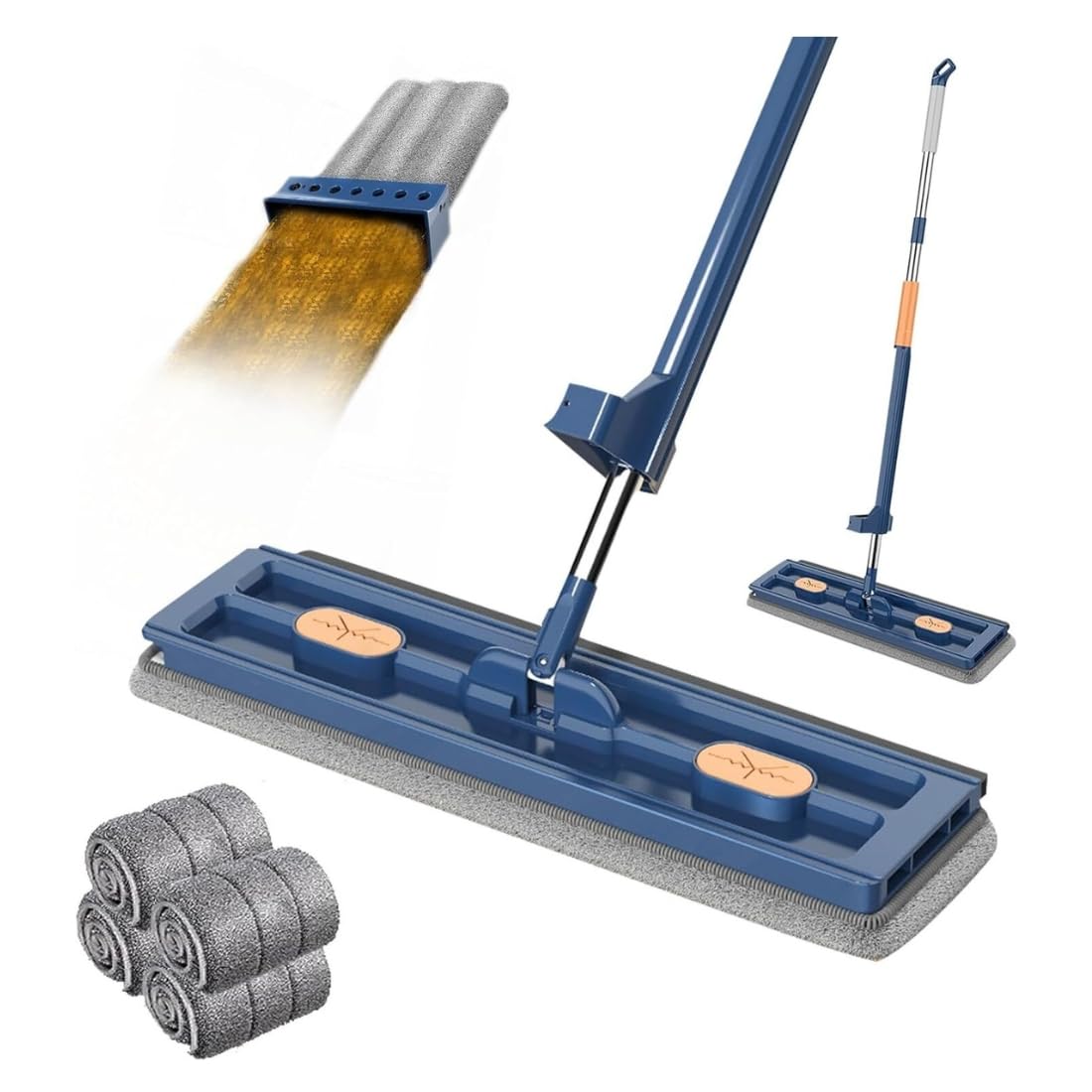 SVEEPA samoczyszczący środek do czyszczenia podłóg, mopa do podłóg Micro Duo, powłoka z mikrofibry do płytek i laminatu (1 mop + 2 ściereczki)