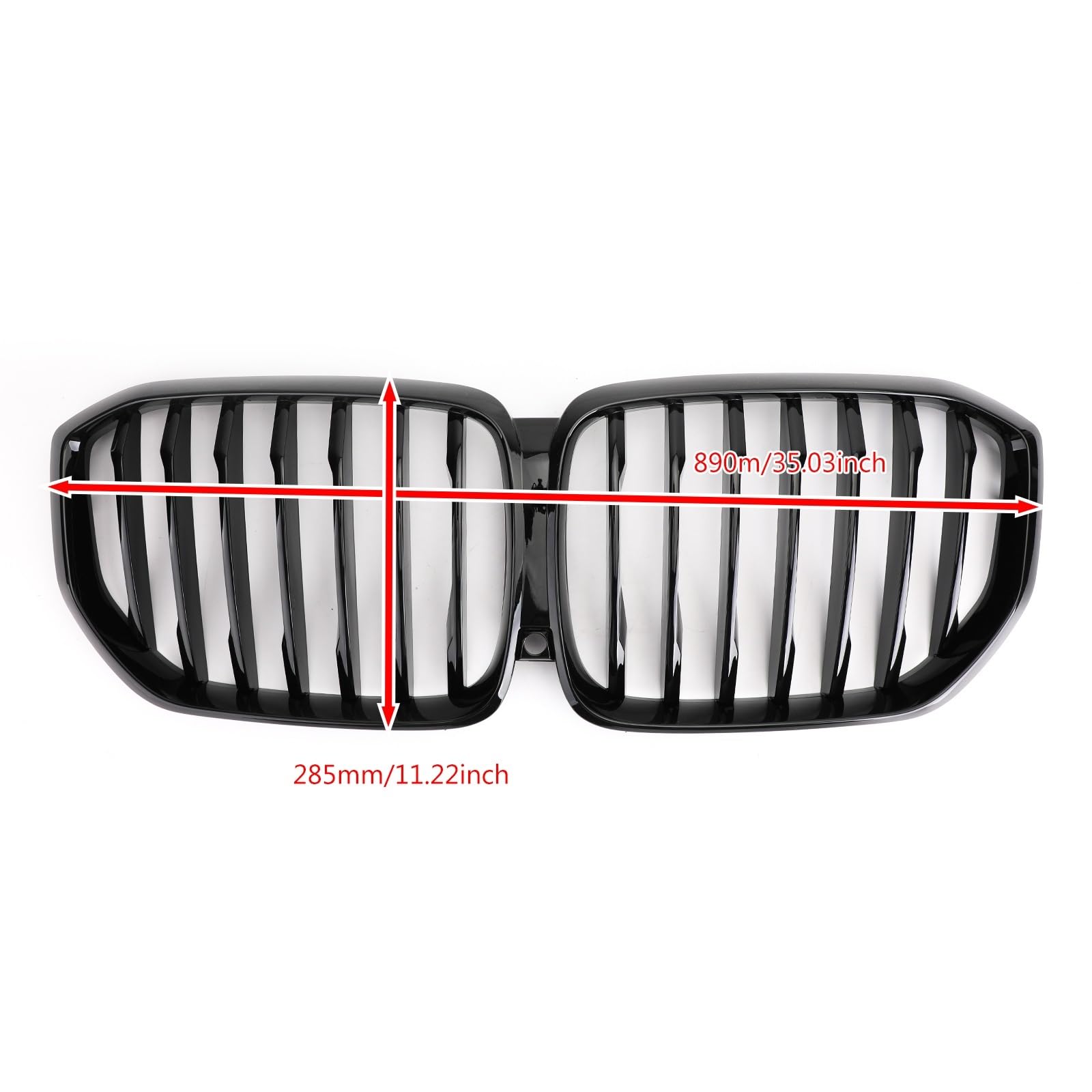 osłona chłodnicy silnika osłona Pasuje do BMW X5 G05 2019 X6 G06 2020 2021 2022 Przednia nerka Grille Grille Gloss Black Silver Diamond Sports kratki samochodowej(G05 GB SIL Diamond)