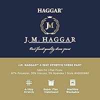 Vista 5 de Haggar Pantalón de vestir elástico en 4 direcciones para hombre