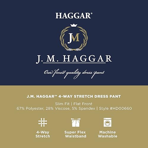Miniatura 8 de Haggar Pantalón de vestir elástico en 4 direcciones para hombre