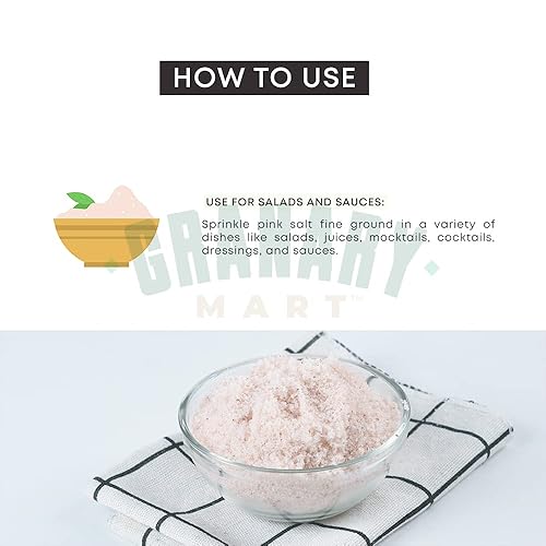 Miniatura 4 de Granary Mart - Molienda fina de sal rosa del Himalaya  Rica en minerales traza  Ideal para cocina gourmet y artículos salados  Sin refinar y natural