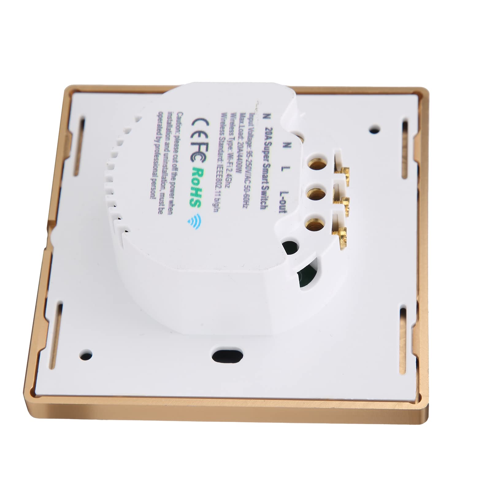 Interruptor de luz inteligente WiFi, interruptor de luz táctil de pared inteligente, interruptor inteligente Control remoto WiFi inalámbrico Distribución de energía Estándar UE/RU 95‑250 VCA
