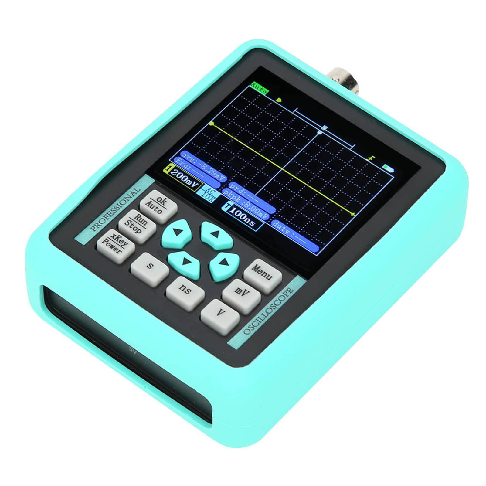 Osciloscopio Digital Portátil Mini Tasa de muestreo de 500 MS/S para Reparación de Automóviles y Pruebas Electrónicas, ABS 2.4 Pulgadas