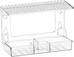 Comedouro para Pássaros com Janela de Observação - Casa De Pássaros Exterior,Com Ventosa Transparente Para Observação Decoração Externa Jardim Varanda Pátio