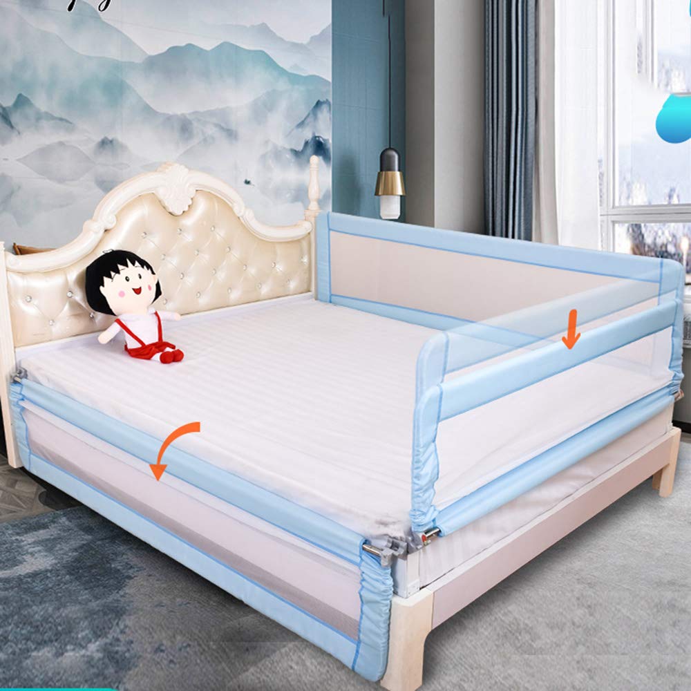 Barandilla para Cama de bebé Barandilla de protección para Cama, abatible hacia Abajo, Plegable, Lavable, para bebés y niños pequeños L, Ajuste fácil, Resistente y sólido, 1 paquet