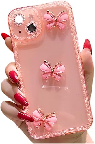 Funda protectora de TPU con diamantes de imitación de mariposa única para iPhone 14, 13, 12, 11, 8, 7 X, XS, XR, Plus, Pro Max, creativa, moderna,