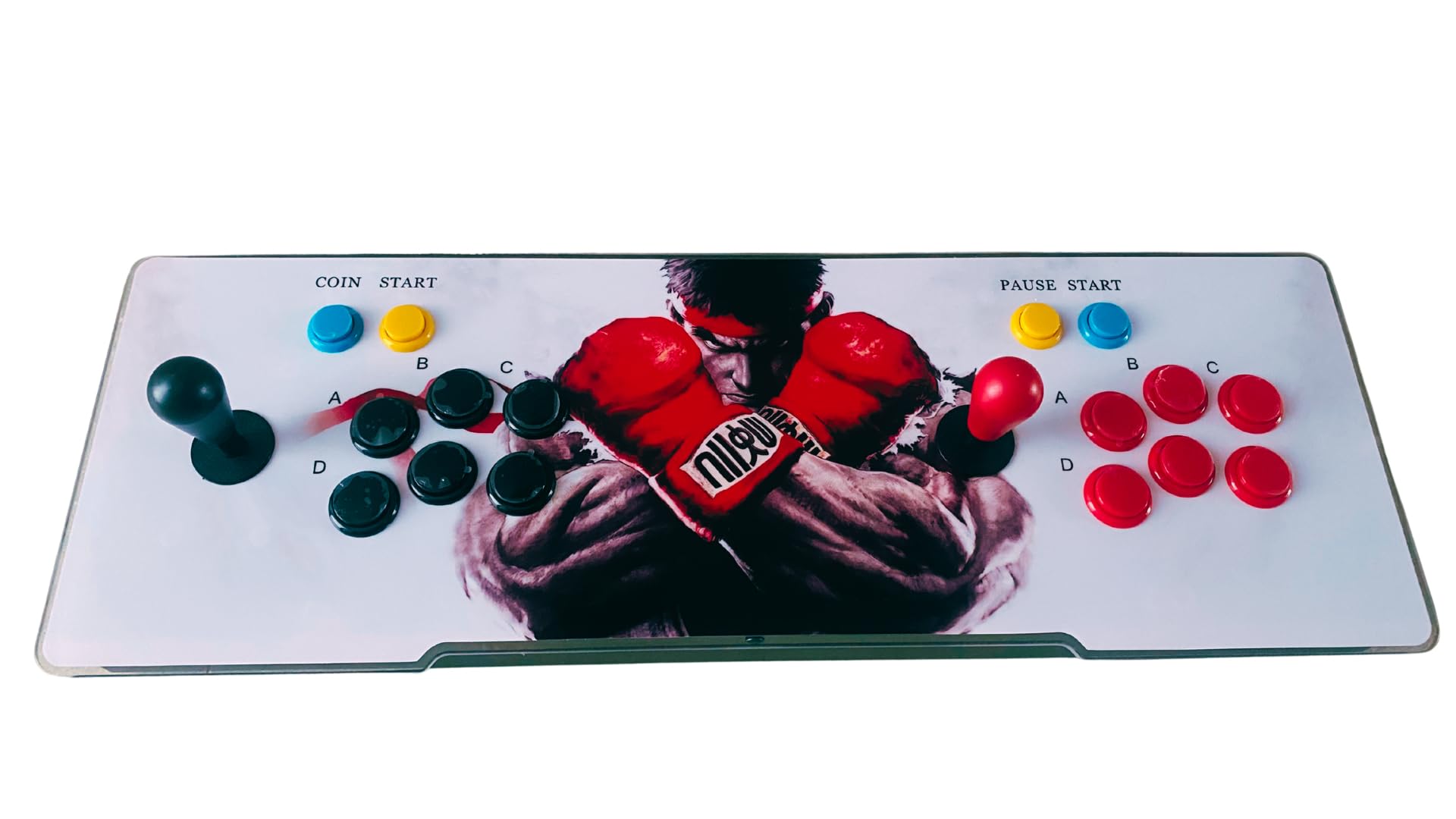 Consola Arcade con 28000 Juegos Retro y Juegos 3D con LED Que cambian de Color y Sistema de Sonido y joysticks ovalados