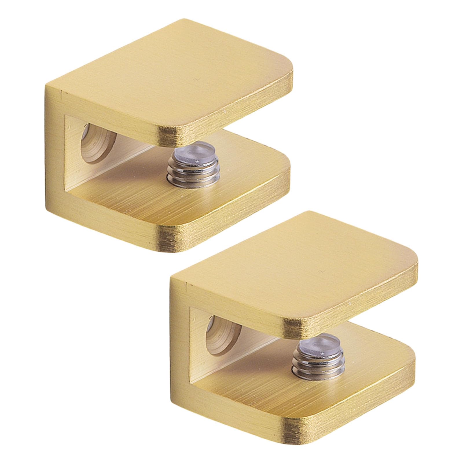 Kangnice Multicolor 2Lots Antislip Glass Panel Brackets Copper Shelf Clamps Adjustable For Wine Rack Cabinet Storage Glass Clip Clamp Wall Mount For Cabinet