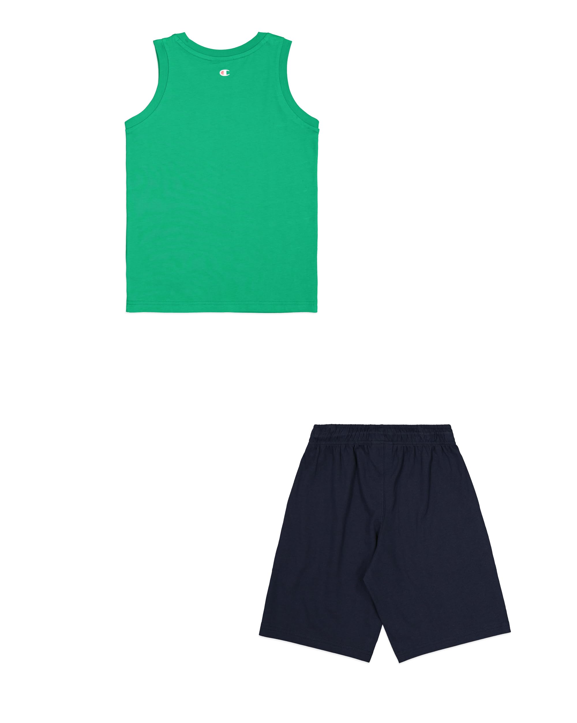 Champion Boy's Legacy Boy - Conjunto gráfico de cuello redondo sin mangas con logotipo, verde (GS130), XXL, Verde (GS130), 15-16 Años