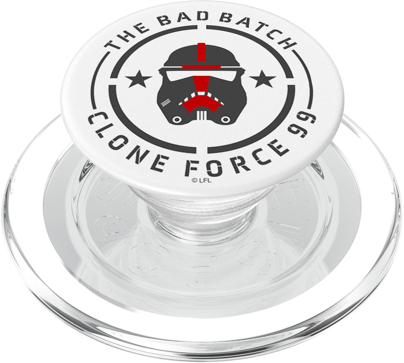 Star Wars: Bad Batch Clone Force 99 Helmet Red & Grey PopSockets PopGrip for MagSafe