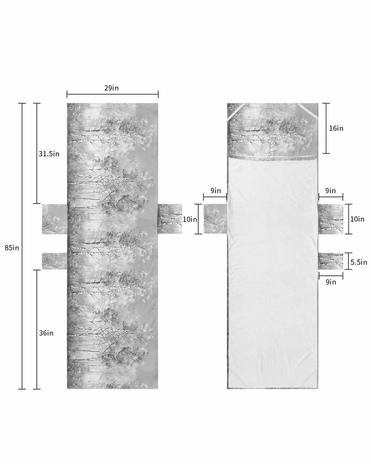 Greyish Tree Beach Chair Cover with Side Pockets, Microfiber & Quick Dry Pool Chaise Lounge Chair Towels Covers for Sun Sunbathing Patio Garden Hotel, Rustic Vintage Abstract Graffiti Oil Painting Art