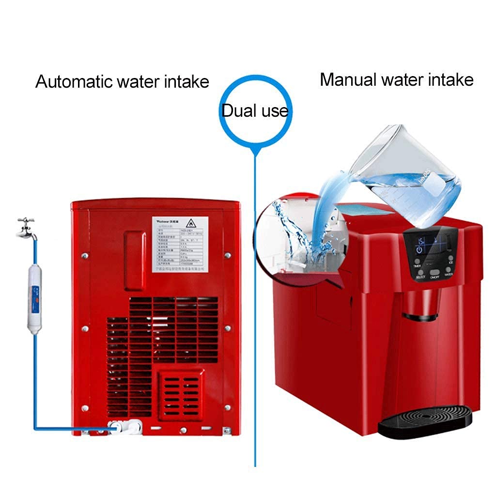 Ice Cube Maker Countertop Ice Maker Machine And Water Dispenser 3 Liter Kitchen Ice Water Machine 2 Types Ice Easy Touch Buttons on Fridge.com - View 3