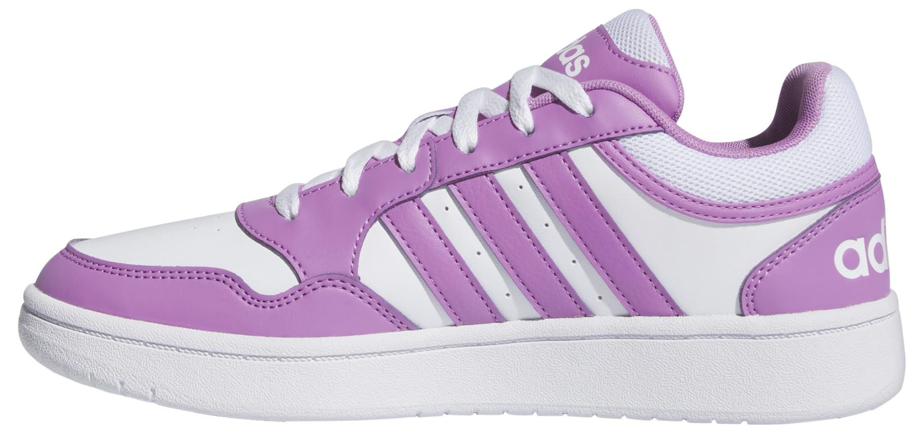 adidas Women's HOOPS 3.0 Non-Football Low Shoes, Cloud white/Preloved purple, 8.5 UK