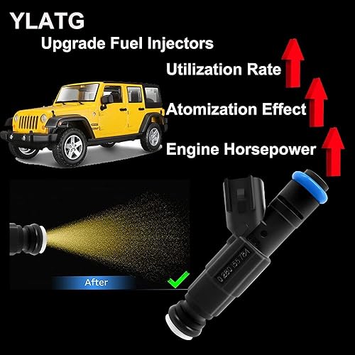 Miniatura 3 de Inyectores de combustible para Jeep Cherokee 1999-2004 Grand Cherokee Wrangler 4.0L para Dodge Ram 1500 2500 3500 5.2L 4854181, 280155784, 4667938