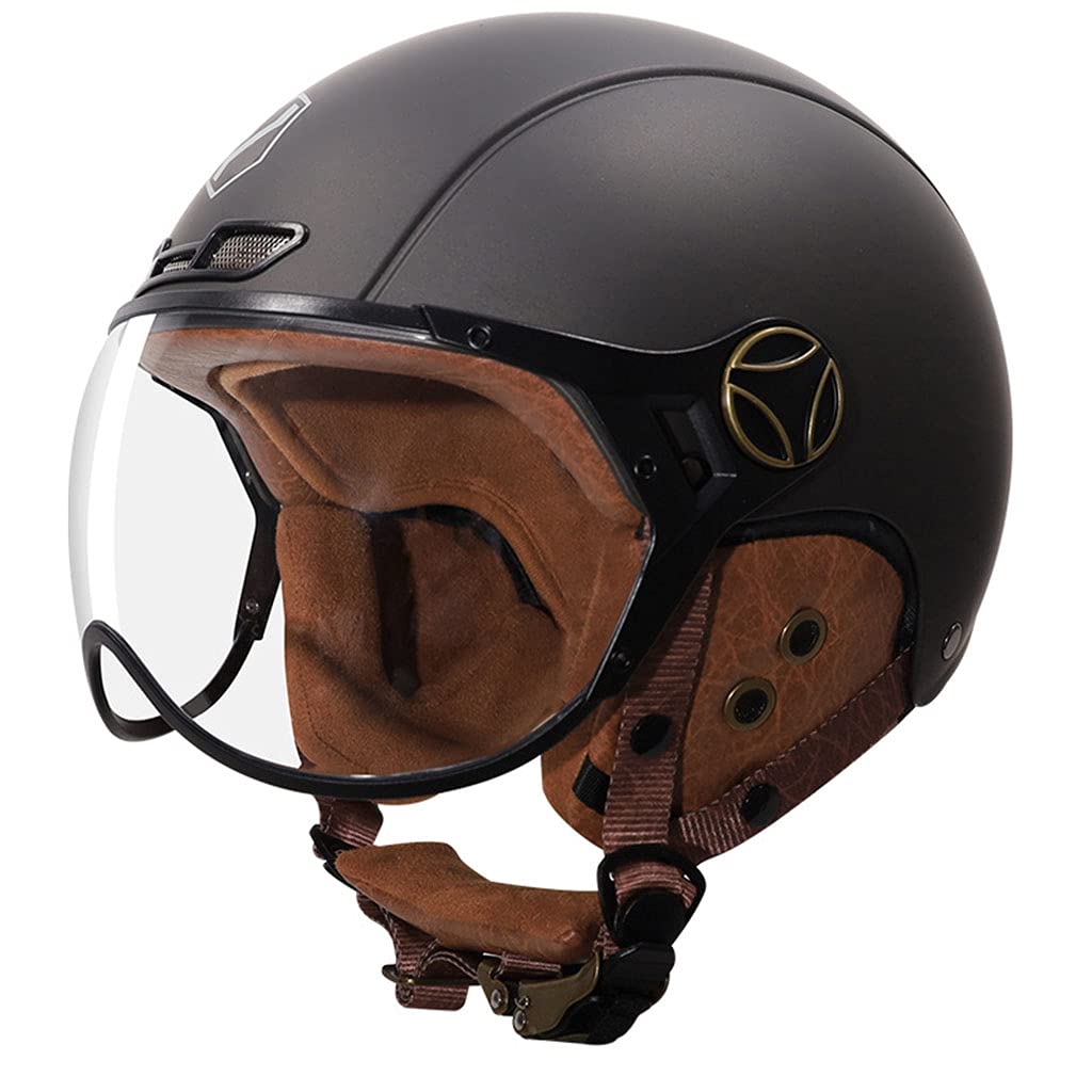 Buy DCLINA Motorcycle Half Helmet DOT Approved, Street Scooter Vintage