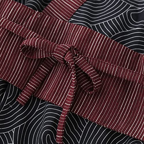 FANCY PUMPKIN Mens Long Thick Warm Robe Pineapple Velvet Pajamas Khaki XL4