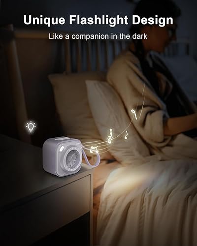 Miniatura 7 de EWA Altavoz Bluetooth pequeño A110 con sonido estéreo fuerte, altavoz inalámbrico portátil con linterna, tiempo de reproducción de 12 horas, tarjeta