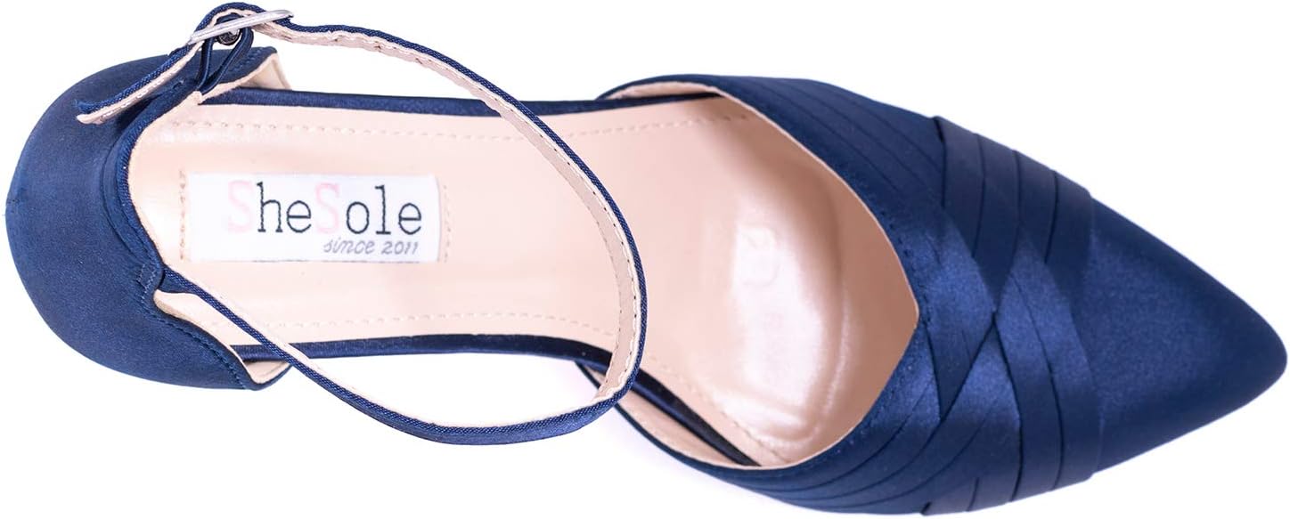 Women's High Heel Pumps Pointed Toe Dress Prom Shoes - Image 3