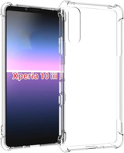 Caso para Sony Xperia 10 III Clear TPU cuatro esquinas cubierta protectora transparente suave funda