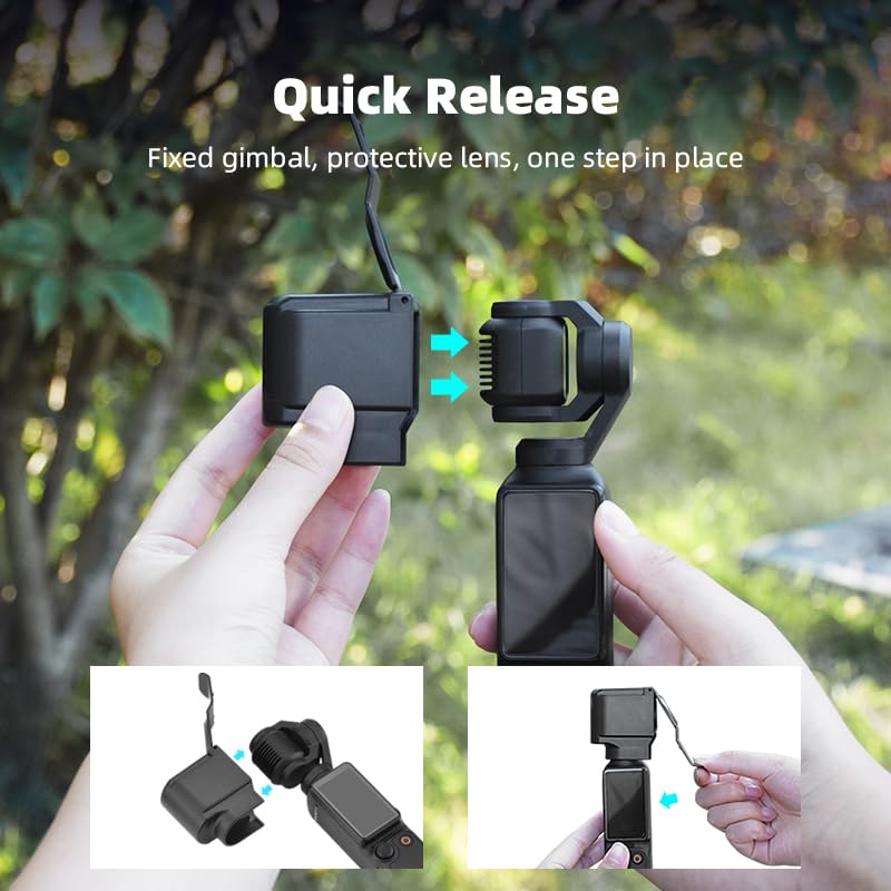 Lens Protective Cover Case Compatible for DJI OSMO POCKET3, Action Sports Camera Lens Cap Cover Protector Head Camera ABS Protection Dust Cover Housing Shell