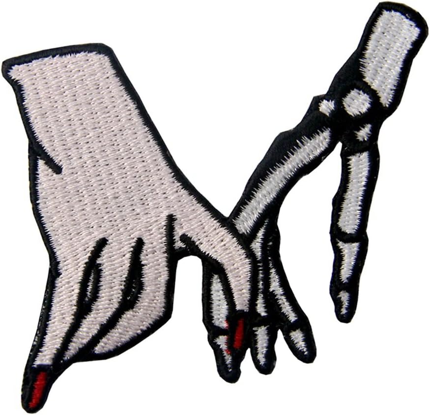 悪魔と手を携えて刺繍のバッジのアイロン付けまたは縫い付けるワッペン