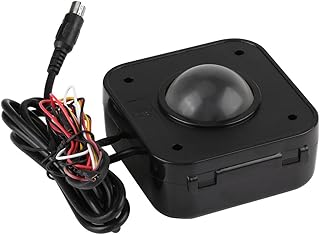 Bewinner LED Trackball Mouse Arcade Trackball Mouse for PC, Illuminated 4.5cm Round LED Trackball Mouse PS/2 PCB Connector for Arcade