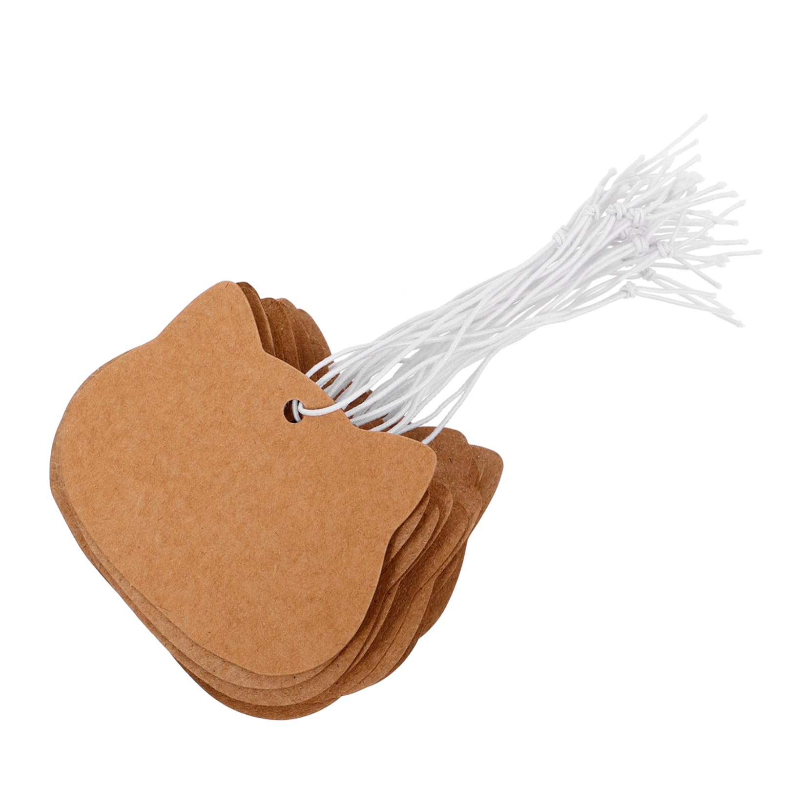 OUNONA 500stücke Kraftpapier Preisschilder Mit Juteschnur Beschreibbare Preisetiketten Für Kleidung Einzelhandel Und -projekte Langlebig Und Vielseitig Einsetzbar