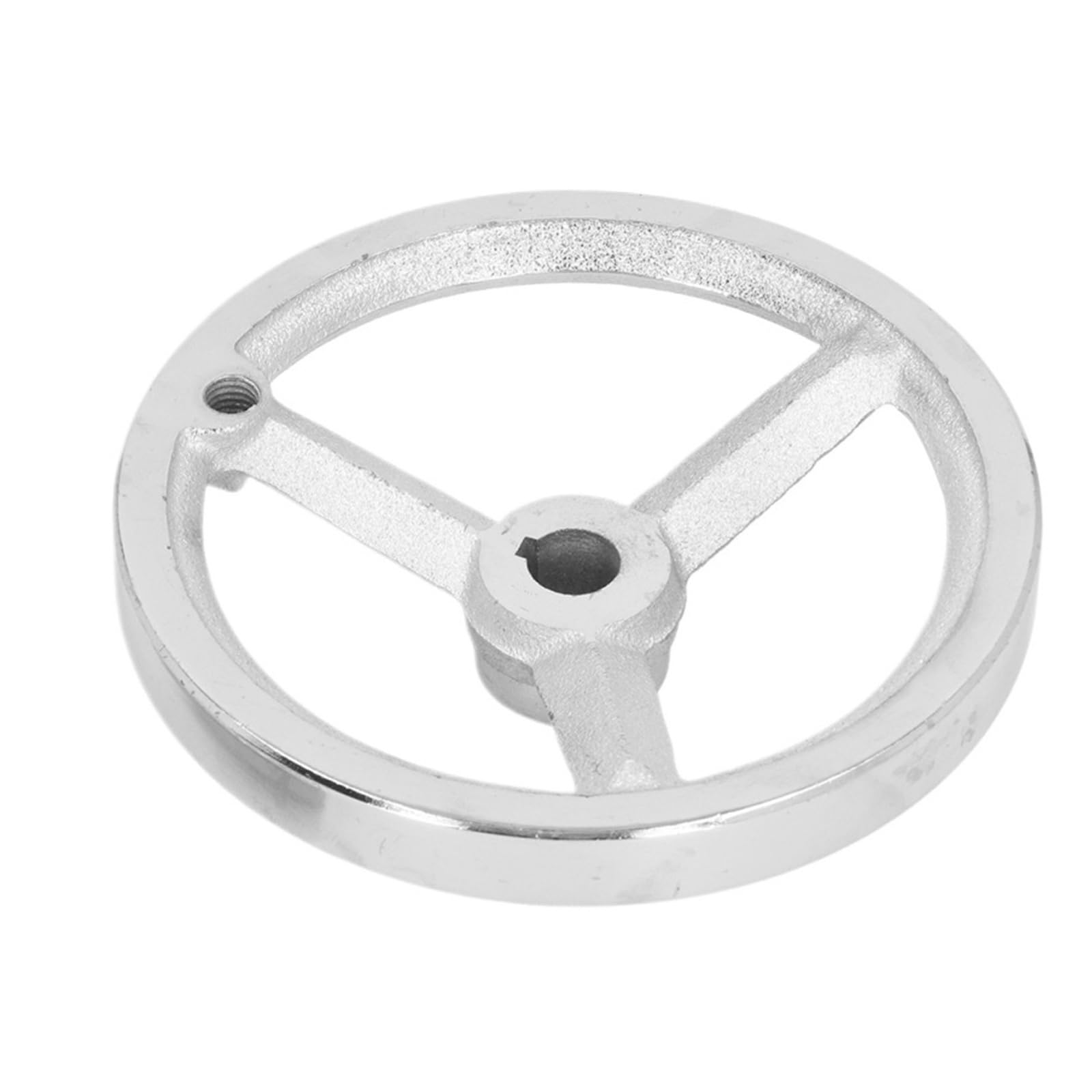Wudcw One Color Lathe Handwheel 16X160mm Cast Iron Chrome Plated Hand Wheel With Removable Handle For Grinding Machine