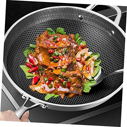 Wok de acero inoxidable 12 pulgadas con superficie antiadherente miniatura 7