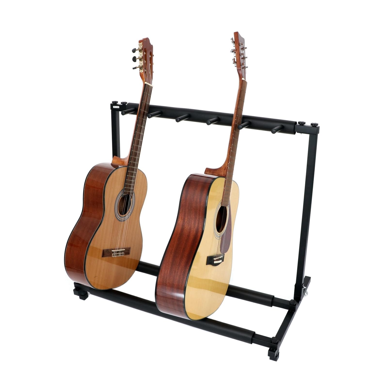 Supporto per chitarra – Supporto portatile in metallo per 5 chitarre, design pieghevole e stabile, ideale per riporre e spettacoli sul palco