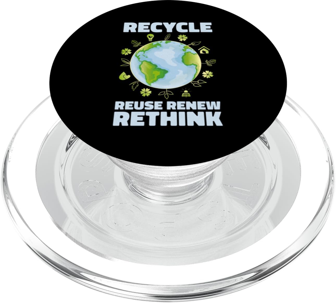 Recycle Reuse Renew Rethink Renewable Energy Earth Day PopSockets MagSafe PopGrip for iPhone