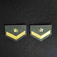 自衛隊　階級章　バラ売り可 Amazon.co.jp: 残り1セット 陸上自衛隊 階級略章 2等陸士 制服用