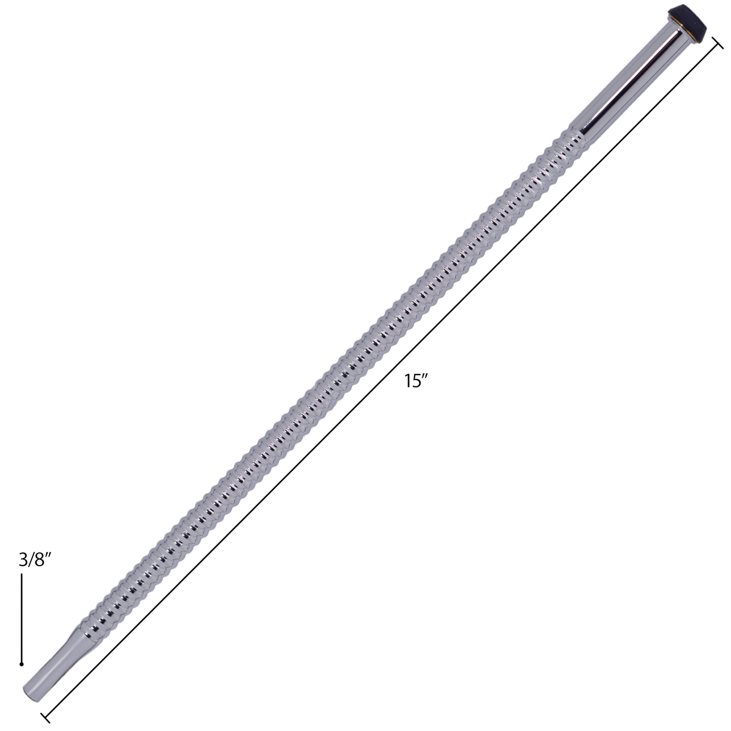 Westbrass D105K15-01 Kit de suministro corrugado de 5/20.3 cm 3/20.3 cm OD x 38.1 cm, latón pulido