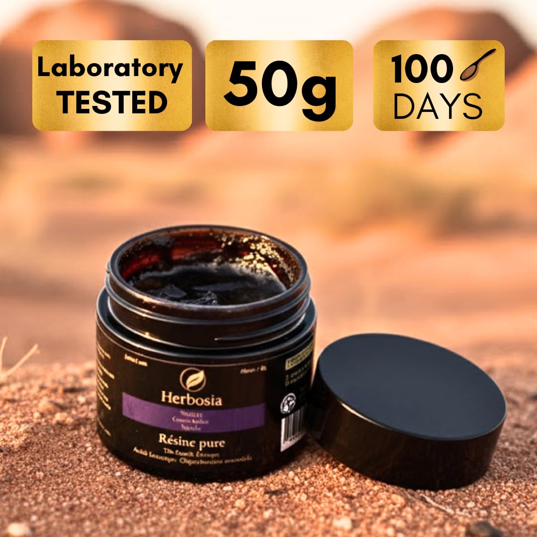 Shilajit Costus Nigelle – Fórmula resina pura 50 g – Natural triple extracto premium – Calidad francesa