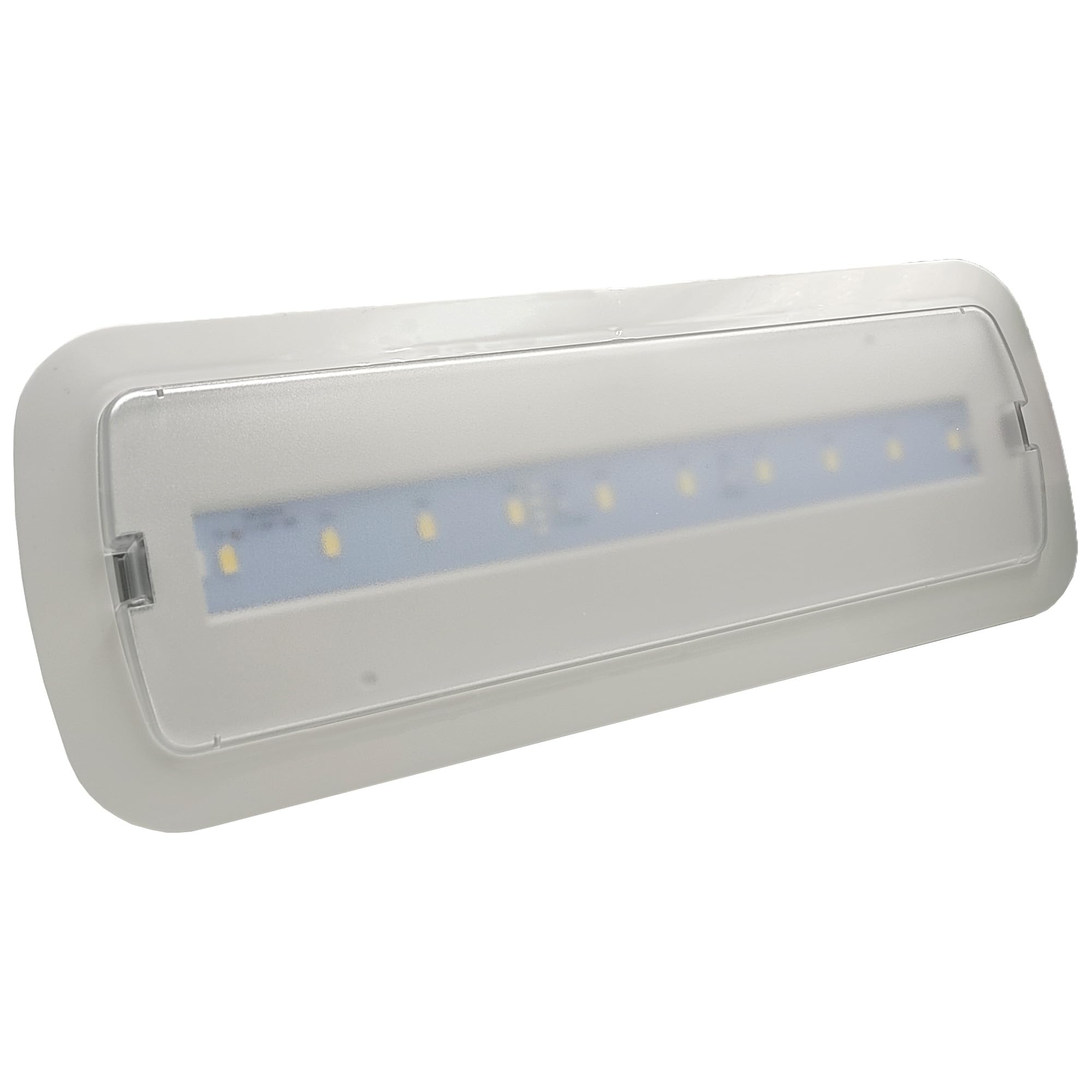 FactorLED Luz de Emergencia Pared LED, 4W (40W), Incluye Kit de Techo, superficie o Empotrable, función AutoTest, 3 horas de autonomía, IP20, Batería 3.6V 1800mA, Luz fría 6500K (91781, 1)