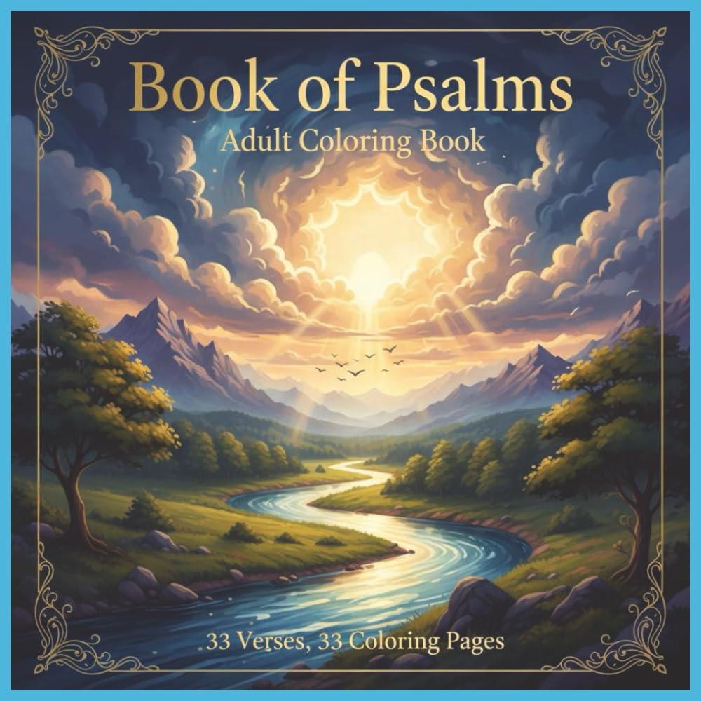 Book of Psalms Adult Coloring Book: 33 Verses, 33 Coloring Pages - Book of Psalms Bible Coloring Book for Adults