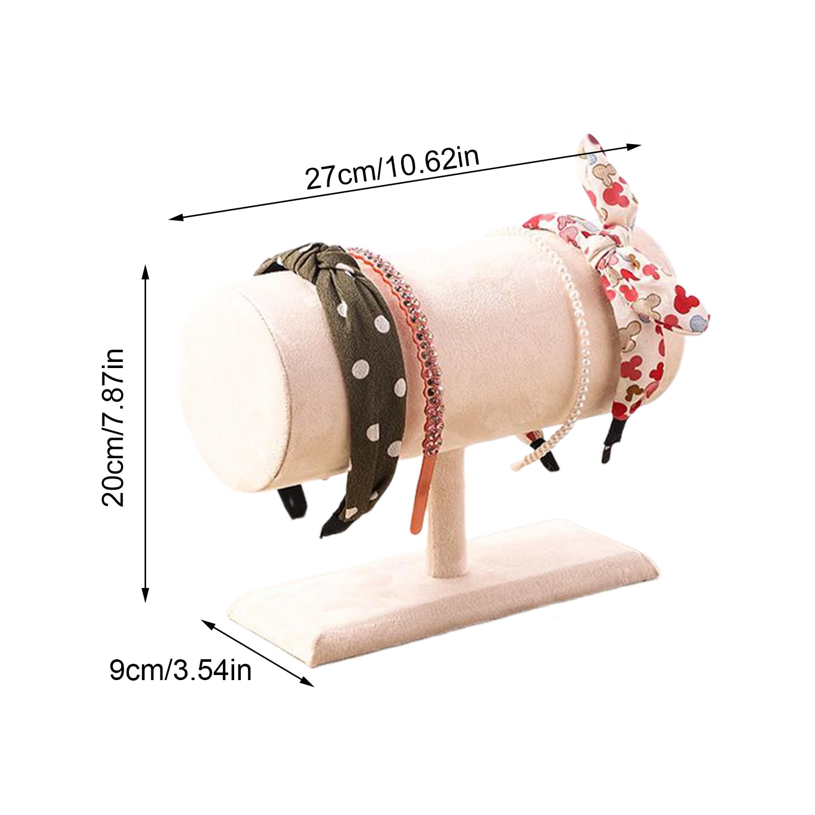Genérico Portadiademas, Scaffale organizer in velluto - organizer per fasce e porta gioielli da donna - per gioielli, donne, ragazze, organizzazione della casa e decorazione