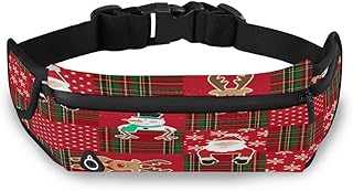 ZZXXB - Marsupio Natalizio con Babbo Natale, Impermeabile, per Corsa, Allenamento, Viaggi, Jogging, Escursionismo, Ciclismo