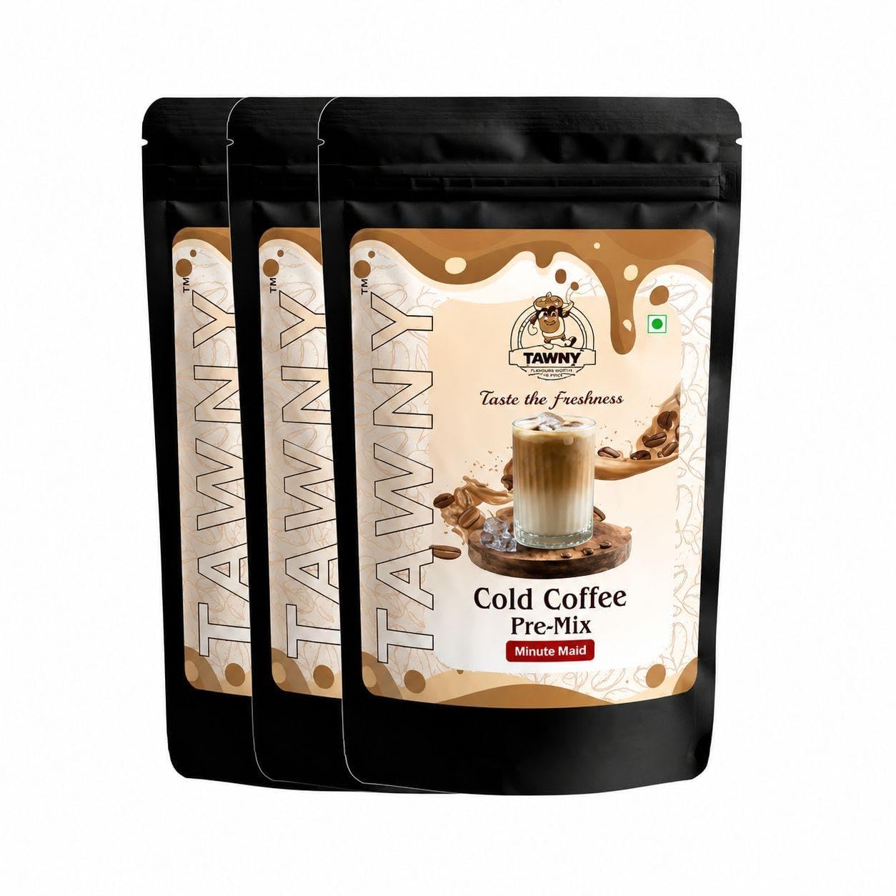 Tawny Café Style Cold Coffee Premix | Rich & Creamy Instant Coffee Drink Powder | Smooth Iced Coffee Beverage Mix | Quick & Easy Preparation with Chilled Milk | Refreshing Cold Coffee | Pack of 3-image-29