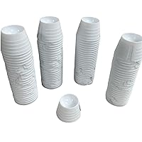 Vista 2 de ERA 100 cuencos desechables de plástico Dappen para mezclar uñas dentales, tatuaje acrílico (azul)