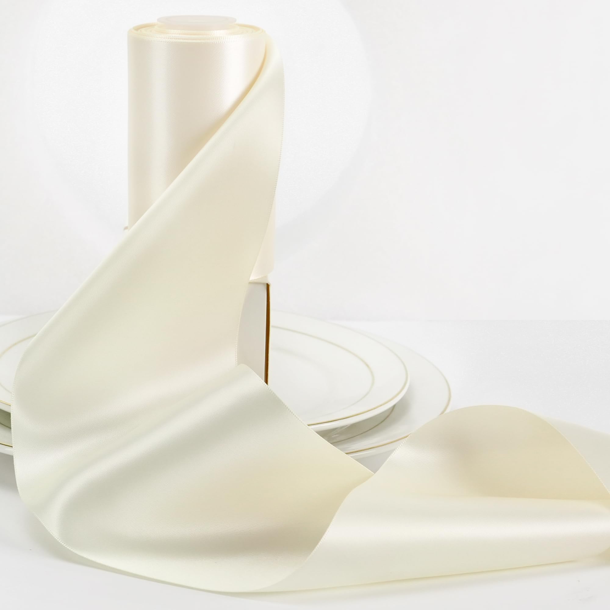 ★ Fallett★ Double Ribbon Shirring Back Ivory FA2403BG15IV Fallett Double Ribbon Shirring Back Ivory | Everuts