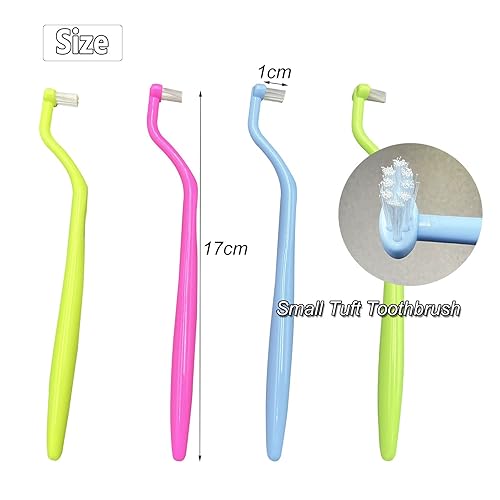 Miniatura 5 de HRASY Cepillo de dientes de ortodoncia para cepillo de dientes pequeño y compacto para implantes dentales, aparatos ortopédicos y limpieza de