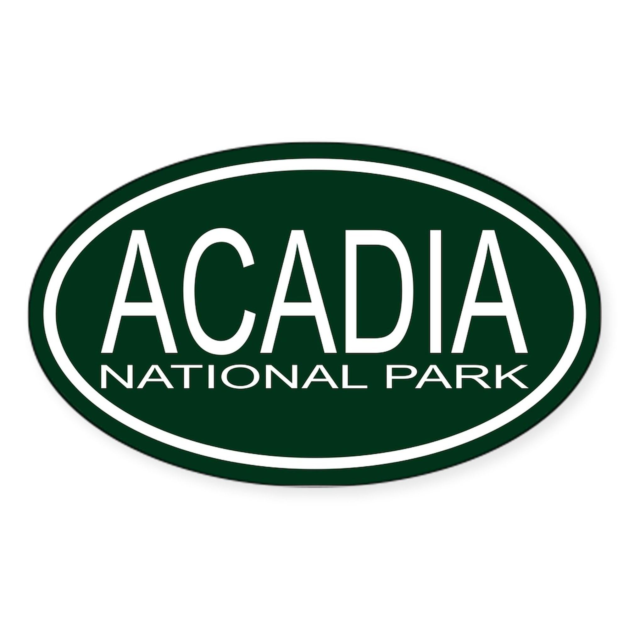 CafePress Acadia National Park Oval Car Bumper Sticker