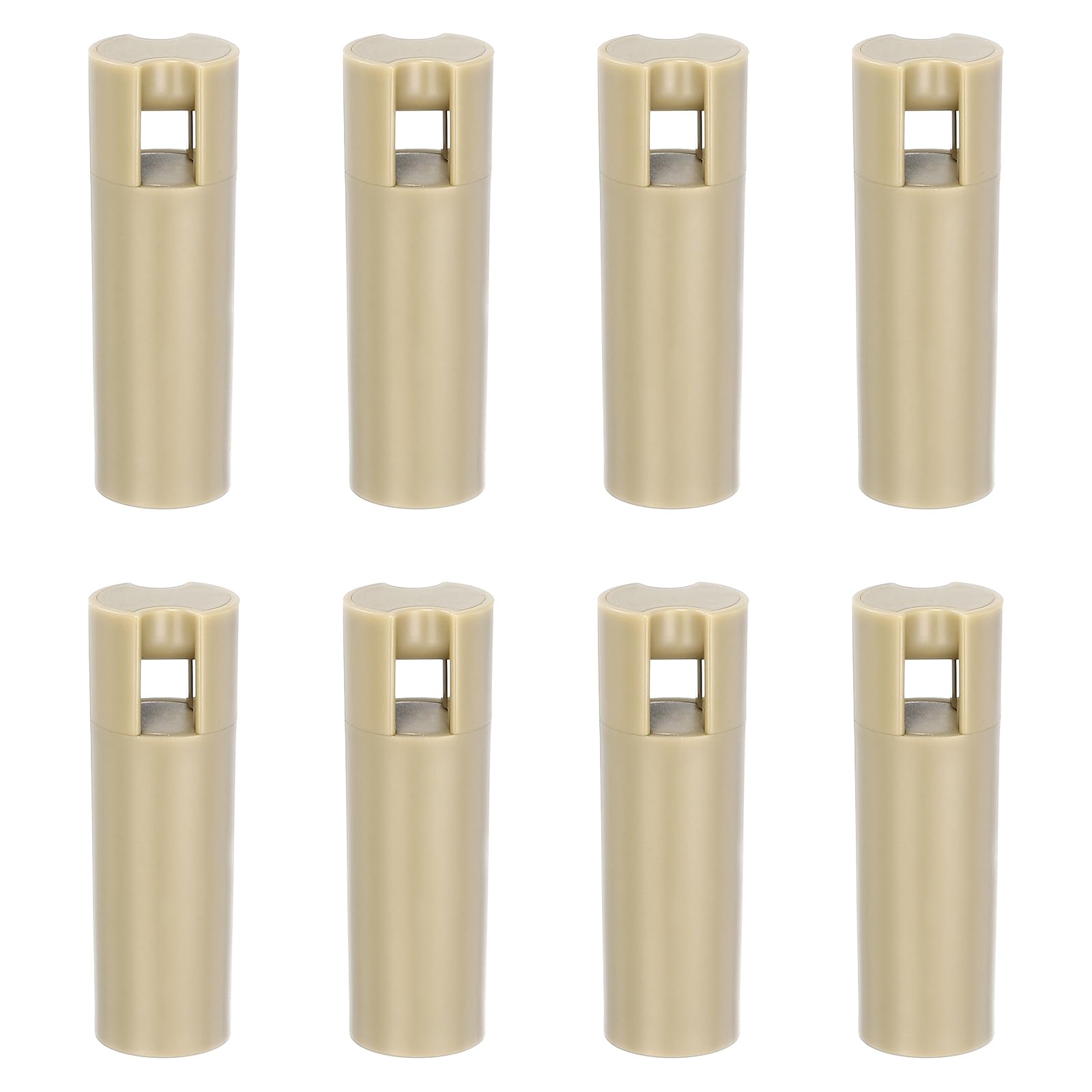 Borlas de plástico de 75 mm uxcell con diseño cónico para cordón de persianas marrón pack de 8