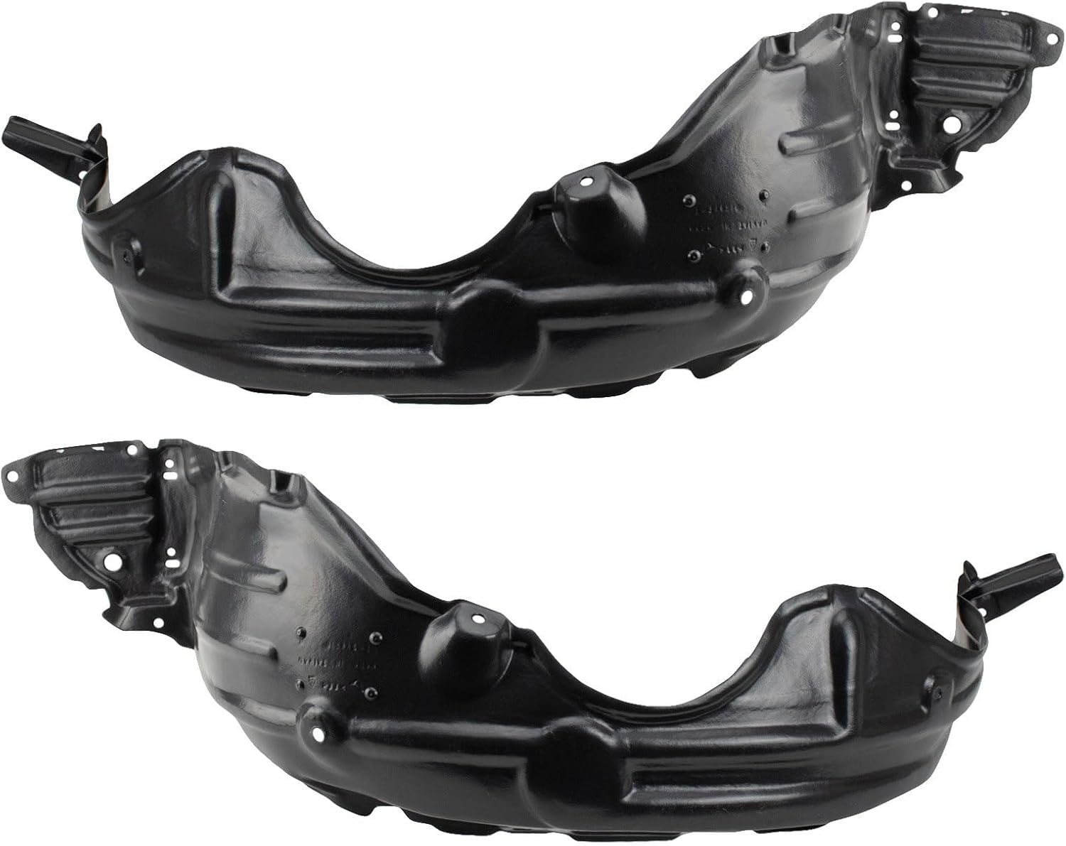 TRQ Front Inner Fender Liner Set Compatible with 2007-2012 Toyota Yaris TO1250120 TO1251120 BDA06588